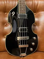 Electric Bass Guitar Duesenberg Violin Bass Black Hard case Violin USED