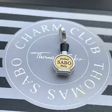 Genuine Thomas Sabo Charm Club Silver & Enamel Nail Varnish Polish Bottle