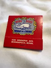 Vintage Moby Dick's Bar for a Whale of A Drink Matchbook - Minneapolis, MN - New