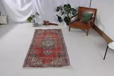 3x6.6 ft Accent Rugs, Oushak Rug, Vintage Rug, Turkish Rugs, Handwoven Rug