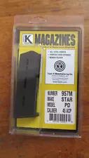 Triple K 957m for STAR interarms Model PD Magazine 45 Auto .45 acp 6rd Blue