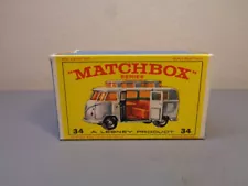 MATCHBOX LESNEY No 34C VINTAGE ORIGINAL BOX FOR VW VOLKSWAGEN CAMPER NMINT COND.