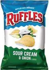 Ruffles Potato Chips Sour Cream & Onion 7.75oz 3 BAGS