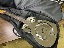 Dobro Hound Dog M-14 Metalbody Nickel Resonator Guitar w/Gator Backpack Gig Bag