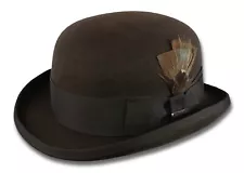 Men's Wool Felt Derby Hat Bowler Dress Tuxedo Steampunk S-XXL Women Costume