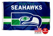 Seattle Seahawks 3X5 Flag Man Cave Flags Banner USA New Hawk Tailgating