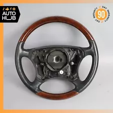 00-06 Mercedes W220 S430 S600 S500 CL600 Driver Steering Wheel Black Wood OEM