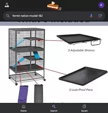 Midwest 182 Ferret Nation Double Unit with Stand Ferret Cage