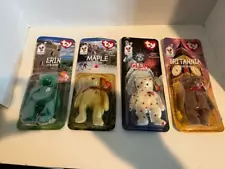 TY Beanie Babies McDonalds International Bears Set Of (4) With Errors RARE