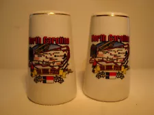 Up for sale is this Souvenir, North Carolina White porcelain salt & pepper shake