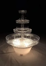 Lighted Plastic Water Fountain for Weddings, Garden, Home, Office, or Cake