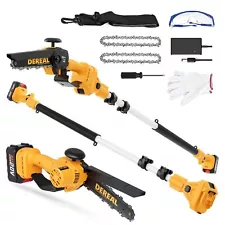 DEREAL 2-in-1 Cordless Pole Saw, Battery Powered Pole Saws for Tree Trimming,...