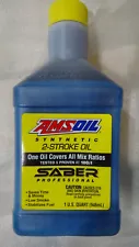 Amsoil Saber Professional 100% Synthetic 2-Stroke Oil 1 Qt. ATPQT Universal Mix