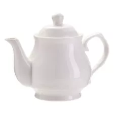 24 oz White Porcelain Teapot,Tea Pot, Decorative China Tea Pot for 3 Cups