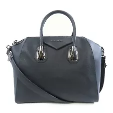 GIVENCHY SHW Antigona 2 Way Shoulder Bag Calfskin Leather Black