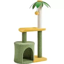 37″ Tall Coconut Palm Cat Tree Cat Scratching Post w/ Natural Sisal Rope used