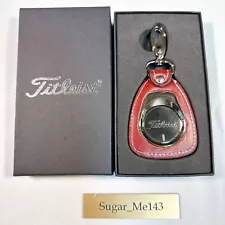 Titleist Marker Key Chain Brown with Box Novelty Not for Sale Used