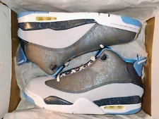 Size 10.5 - Jordan Dub Zero Wolf Grey/Univ. Blue/Charcoal. New In Box eBay Auth.