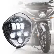 Black 60W LED Motorcycle Headlight for Victory Cross Country Magnum Hammer Vegas (For: Victory Boardwalk)