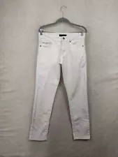 New ListingEthanol Men Jeans 30x32 White Cotton Blend Mid Rise Straight Leg Regular Denim