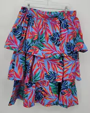 Tabitha Brown x Target Skirt Womens XL Colorful Hawaiian Floral Tiered Artsy