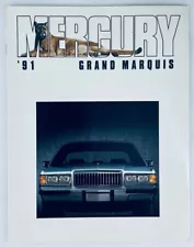 1991 Mercury Grand Marquis Dealer Showroom Sales Brochure Guide Catalog