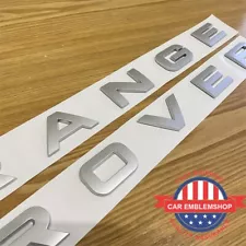 For Range/Rover 3D Front Hood or Rear Emblems Letters Sport Matte Silver Badges (For: 1995 Land Rover Range Rover)