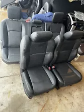 Ram Laramie Black Leather Crew Cab Seats 13-18 1500 2500 3500