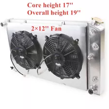 For 1987 1988 1989 1990 Chevy Caprice 3-Row Radiator +2×12'' Fans Shroud Combo (For: 1990 Chevrolet Caprice)