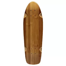 BAKED BAMBOO BEACH CRUISER SKATEBOARD DECK Old School Kick Shape Mini Lonboard