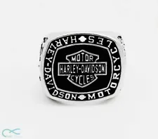 Ring of Harley Davidson Motor Cycles Badass Silver Handmade