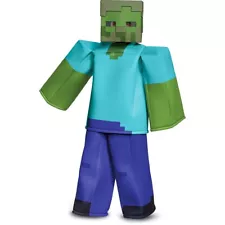 Minecraft Zombie Prestige Toys Video Games Costume Child Sz L - Defective part