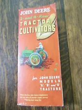 Vtg 1939 John Deere 2- and 4-Row Tractor Cultivators for Models A, B, G Tractors