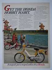 1978 Honda Hobbit Vintage Moped Original Print Ad 8.5 x 11"