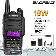 Baofeng UV-9R Plus VHF UHF Walkie Talkie Dual-Band Ham Handheld Two-way Radio