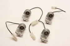 NOS Lot/4 Vintage Car Truck Electrical Bulb Socket w/ Clip Bracket & Wire Parts