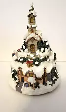 Vintage Christmas Music Box with Snow Scene