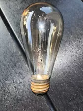 Vintage Edison Light Bulb Tested And Works 5” X 2.5”