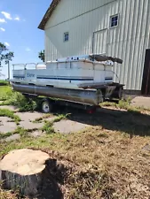 New Listingused Forester Elete pontoon no motor boat and trailers for sale