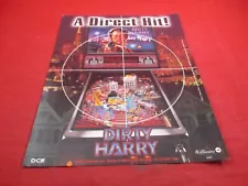 Dirty Harry Pinball Machine Williams Arcade Promotional Sales Sheet