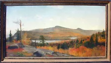 7th SUMMER SALE NOW Catskill Oil JUNIUS SLOAN 'Kaaterskill Lakes', 12" x 24"