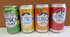 Busch Light Beer Can Empty Corn Farmers John Deere Apple Peach Lot