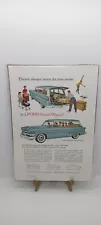 1954 Ford Ranch Wagon There's Always Room For One More Vintage Print Ad 10x7