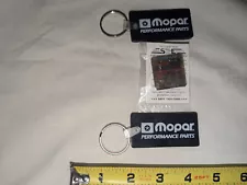 2 new NOS MOPAR PERFORMANCE PARTS Promo Keyring racing dodge plymouth pin viper