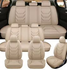 For Lexus Leather Car Seat Covers 5-Seats Front & Rear Full Set Protectors Pad