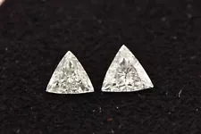 matched pair natural loose diamond 0.28ctw triangle brilliant trillions GH VS