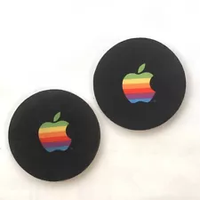 Rare Apple Computer Rainbow apple Coaster, set of 2 Macintosh not for sale