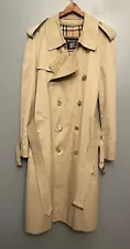 Vintage BURBERRY Men’s Trench Coat size 40 short Beige Burberrys'