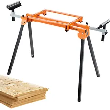 Miter Saw Stand 79 inch with One-piece Mounting Brackets Sliding Rail 330lbs