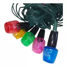 OPI Nail Lacquer Nail Polish Bottle String Lights Beauty Salon Christmas Decor